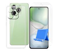 BUNALFaa Cover per Umidigi Note 100x (6.80") + (2 pezzi) Vetro Temperato, Custodia per Antiurto Protettiva Case Ultra Sottile Silicone con Supporto per Cellulare - Transparent
