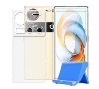BUNALFaa Cover per ZTE nubia Z70 Ultra (6.85") + (2 pezzi) Vetro Temperato, Custodia per Antiurto Antigraffio Protettiva Case Ultra Sottile Silicone con Supporto per Cellulare - Transparent