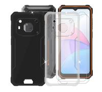 BUNALFaa Custodia per Blackview BV6200 Plus (6.56") Cover morbido silicone TPU case 1Pcs Clear + Black 1Pcs + 2 Pack HD di Vetro Temperato Pellicola Film Protettivo schermo