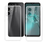 BUNALFaa Custodia per HMD Arc 4G (6.52"), (2 pezzi) Transparent Cover Protezioni Antigraffio Ultra Sottile Silicone TPU Case in Morbido - Transparent