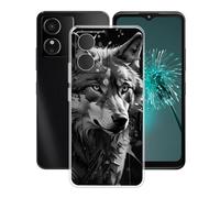 BUNALFaa Custodia per HMD Arc 4G (6.52"), Transparent Cover per Antiurto Antigraffio Ultra Sottile Morbido Silicone Case per HMD Arc 4G -Tigre nera