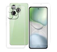 BUNALFaa Custodia per Umidigi Note 100x (6.80") + con Vetro Temperato Protezioni schermo, Case Antiurto Antiscivolo Morbido Cover Transparent Silicone Bumper Protettiva