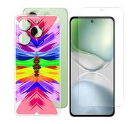 BUNALFaa Custodia per Umidigi Note 100x (6.80") + con Vetro Temperato Protezioni schermo, Case Antiurto Morbido Cover Clear Silicone Bumper Protettiva -colore