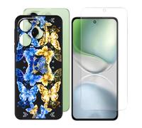 BUNALFaa Custodia per Umidigi Note 100x (6.80") + con Vetro Temperato Protezioni schermo, Case Black Silicone Morbido Cover Bumper Protettiva Antiurto -Romantico Classic