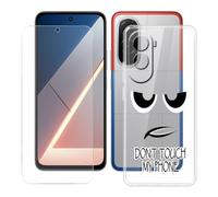 BUNALFaa Custodia per XiaoMi Poco M7 4G (6.90") + con Vetro Temperato Protezioni schermo, Case Antiurto Antiscivolo Morbido Cover Transparent Silicone Bumper Protettiva -Non disturbarmi