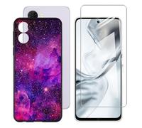 BUNALFaa Custodia per ZTE Nubia S2 (6.7") + con Vetro Temperato Protezioni schermo, Case Black Silicone Morbido Cover Bumper Protettiva Antiurto Antiscivolo -Viaggio oltre