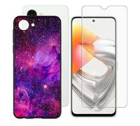 BUNALFaa Custodia per ZTE Nubia S2R (6.7") + con Vetro Temperato Protezioni schermo, Case Black Silicone Morbido Cover Bumper Protettiva Antiurto Antiscivolo -Viaggio oltre