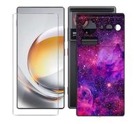 BUNALFaa Custodia per ZTE nubia Z80 Ultra (6.85") + con Vetro Temperato Protezioni schermo, Case Black Silicone Morbido Cover Bumper Protettiva Antiurto Antiscivolo -Viaggio oltre