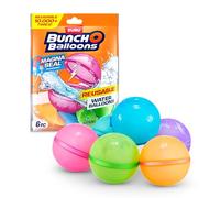 Bunch O Balloons Numero Confezione da 6 palloncini riutilizzabili, Colore Reusable Water Balloons, 56593