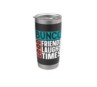 Bunco Buoni amici Belle risate Bei momenti Shake Rattle Bunco Bicchiere termico in acciaio inox doppia parete