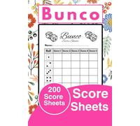 Bunco Score Sheets: 200 Pages Easy-Tear Score Pads for Bunco Game Nights - 6” x 9” Large-Print Layout to Track Rounds, Wins & Scores