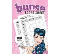 Bunco Score Sheets: Bunco Game Score Book | Dice Game Tracker | Game Night Notebook | 100 Pages | Compact 6x9 Scorekeeping Pad