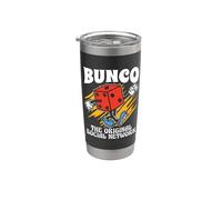 Bunco The Original Social Network Dadi Party Game Bunco Bicchiere termico in acciaio inox doppia parete