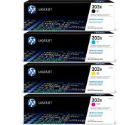 Bundle 4 Toner HP 203X Alta Capacità CF540X CF541X CF542X CF543X