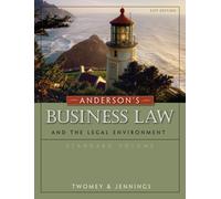 Bundle: Anderson's Business Law and the Legal Environment, Standard Volume, 21st + Study Guide