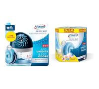 Bundle Ariasana Aero 360° kit Assorbiumidità (1 Dispositivo incl. 1 Ricarica Tab 450g), Deumidificatore non Elettrico e Riciclabile & Ariasana Tab Fiori di Campo Bipack, 2 Tab da 450g
