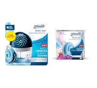 Bundle Ariasana Aero 360° kit Assorbiumidità (1 Dispositivo incl. 1 Ricarica Tab 450g), Deumidificatore non Elettrico e Riciclabile & Ariasana Aero 360° Ricarica TAB Lavanda, 1 TAB da 450g