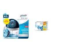 Bundle Ariasana Aero 360° kit Assorbiumidità (1 Dispositivo incl. 1 Ricarica Tab 450g), Deumidificatore non Elettrico e Riciclabile & Ariasana Aero 360 Tab Inodore Tripack, 1 Confezione 3 Tab da 450g