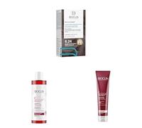 Bundle BIOCLIN Tinta Permanente 6.24 Biondo Scuro Beige Rame Cioccolato + Shampoo e Maschera Post Colore con Olio di Argan per Capelli Colorati o Trattati, adatti anche a chi ha una cute sensibile