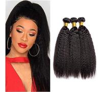Bundle Bundle brasiliani diritti 10-30 pollici di capelli umani dritti 3 Bundle 100% Remy estensioni per le estensioni dei capelli delle donne(10 10 10)