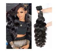Bundle Capelli Fasci Onda Del Corpo Capelli Umani Estensioni Capelli Brasiliani Per Le Donne 36 38 40 Pollice Nero Naturale Armatura Estensioni di Acconciatura(1 Bundle 34)