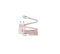 Bundle caricatore 1 porta USB-C 20W + cavo USB-C/Lightning rosa - Nouvo