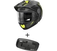 Bundle Casco Givi X.27 Tourer Graphic Titanio Opaco Giallo con Interfono Givi I319S