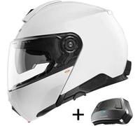 Bundle Casco Modulare Schuberth C5 Anc Bianco Lucido con Interfono Sc Edge Anc