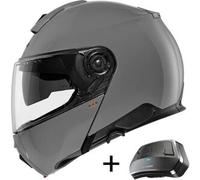 Bundle Casco Modulare Schuberth C5 Anc Concrete Grigio con Interfono Sc Edge Anc