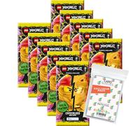 Bundle con Lego Ninjago Serie 8 Trading Cards Next Level - 10 Booster + 2 carte di Star Wars Limitate + custodie esclusive Collect-it