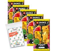 Bundle con Lego Ninjago Serie 8 Trading Cards Next Level - 5 Booster + 2 carte Star Wars Limitate + custodie esclusive Collect-it
