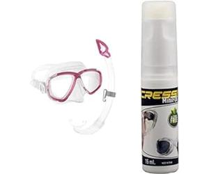 Bundle Cressi Perla, Snorkeling, Apnea, Immersioni-Combo Set Maschera Perl Snorkel Mexico,Taglia Unic Cressi Premium Anti Fog - Anti-fog per Maschere Sub e Occhialini Nuoto, Adulto Unisex