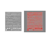 Bundle di 4R Quattroerre.it 1257 Kit Lettere Adesive Componibili Social Media, Bianco + 4R Quattroerre.it 1260 Kit Lettere Adesive Componibili Social Media, Rosso Fluo