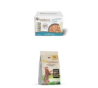 Bundle di Applaws Selezione mista di pollo e pesce 12 lattine da 70 g e Applaws Chicken Cibo secco per gatti Pollo 2 kg Sacco