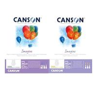 Bundle di Canson Imagine, Carta da Disegno, A4, 200 g, da 50 Fogli Grana Leggera