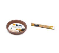 Bundle di Cuki Contenitori per friggitrice ad aria in cartoncino antiaderente, conf. da 5 pezzi, Ø20.5 cm + Cuki Carta Forno Naturale in fogli estrai facile, conf. da 25 fogli estraibili 33x38cm