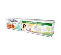 Bundle di Enterolactis Bambini Bevibile 12 flaconcini gusto lampone + 2x NEO BOROCILLINA Gola Junior, 15 Pastiglie Gommose, Gusto Cola