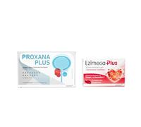 Bundle di Ezimega Plus, Integratore per il Colesterolo a Base di Omega-3, Resveratrolo, Monacolina K + Proxana Plus, Integratore per le Funzioni della Prostata a Base di Serenoa Repens, Licopene