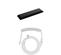 Bundle di GLORIOUS Ergonomic Wrist Rest - TKL - Cloth - Black + Coiled Cable - Ghost White