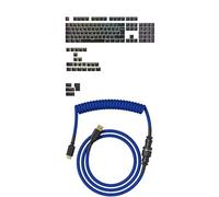 Bundle di GLORIOUS GPBT Backlit Keycaps Black + Coiled Cable - Cobalt