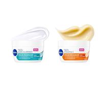 Bundle di NIVEA Face+ Acido Ialuronico Crema Gel Viso, 100 ml + NIVEA Face+ Vitamina C Crema Gel Viso Illuminante, 100 ml