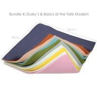 Bundle di tessuto in pile polare,Quadrati grassi,20x20cm x 10 colori,Neotrims UK