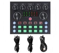 Bundle Interfaccia Audio Professionale E Mixer Dj, Kit Streaming Bluetooth Per Podcast, Registrazione Su Pc E Produzione Live Su Youtube