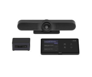 Bundle Logitech con Logitech Tap, Logitech MeetUp e NUC i5 Kit per piccole sale con Logitech Meetup, Tap e lettore NUC i5, certificato per Microsoft