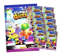 Bundle mit Panini Stumble Guys Karten Serie 2 - Collezionabili Trading Cards - 1 Starter + 10 Booster + esclusivo biglietto di compleanno