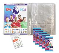 Bundle mit Topps - Premier League 2025/26 Trading Cards + buste Exclusive Collect-it (1 Cartella vuota + 5 Booster)