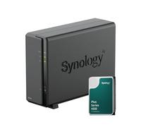 Bundle NAS Synology DS124 1GB con 1 disco Synology 12TB HAT3300, non assemblato