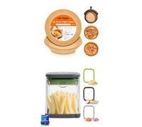 Bundle of GRIFEMA Carta Forno per Friggitrice ad Aria Calda, Rotonda 100PCS, 16-20 cm, 2.2-4.5L + Ibergrif Taglia Patate a Bastoncino 3 in 1 Taglia Carote Frutta, BPA Free