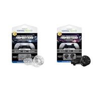 Bundle of KontrolFr PS Fr alaxy Nero Gommini per Controller PS5/PS4 + Galaxy Crystal | Rialzi Analogici Iconici per PS5/PS4| Controller di movimento con assistenza Precisione FPS