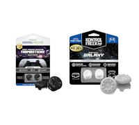 Bundle of KontrolFr PS Fr alaxy Nero Gommini per Controller PS5/PS4 + Galaxy White | Rialzi Analogici Iconici per PS5/PS4| Controller di movimento con assistenza Precisione FPS